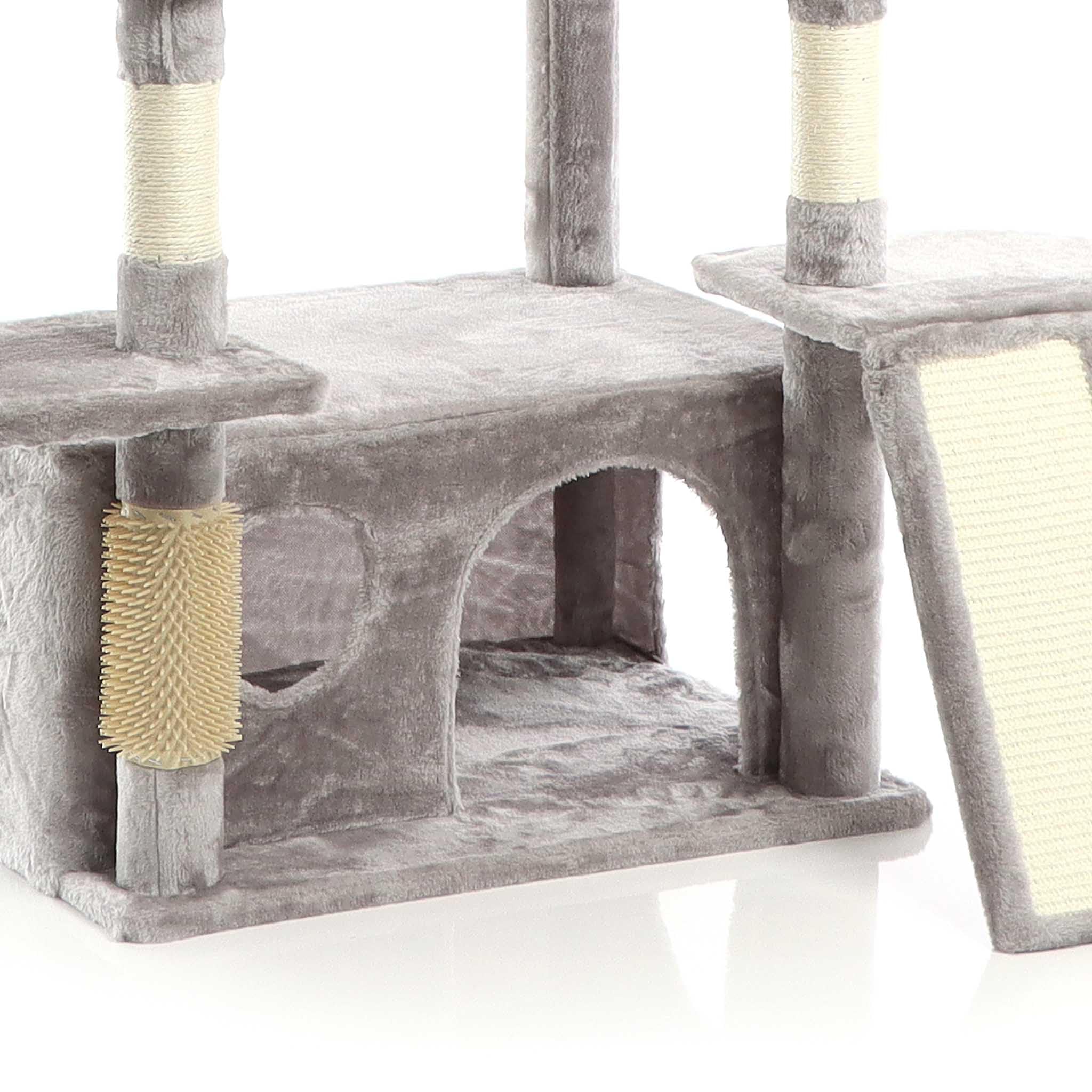 Fudajo Albero tiragraffi gatti 198 cm grigio sisal amache