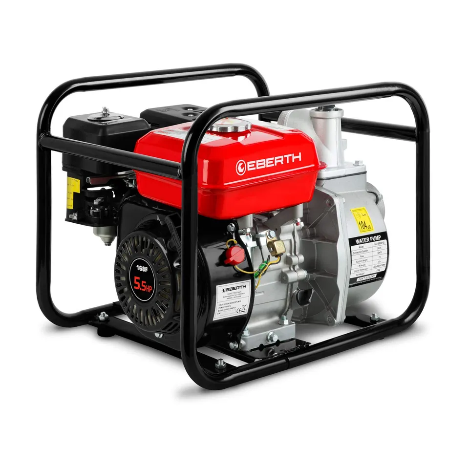 EBERTH Motopompa a Scoppio 5,5 CV 2 Pollici 30000 l/h