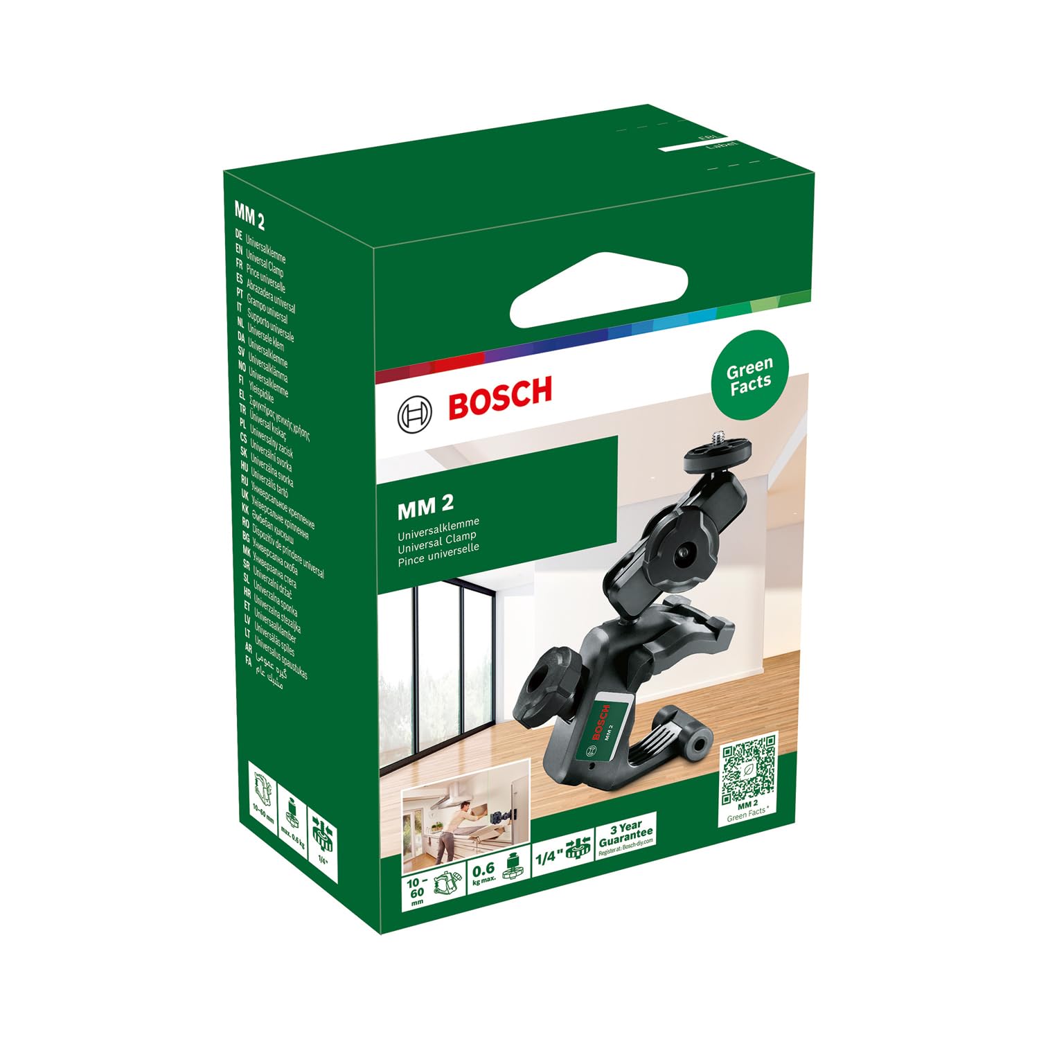 Bosch MM 2 Morsetto Snodabile 10-60 mm per Laser