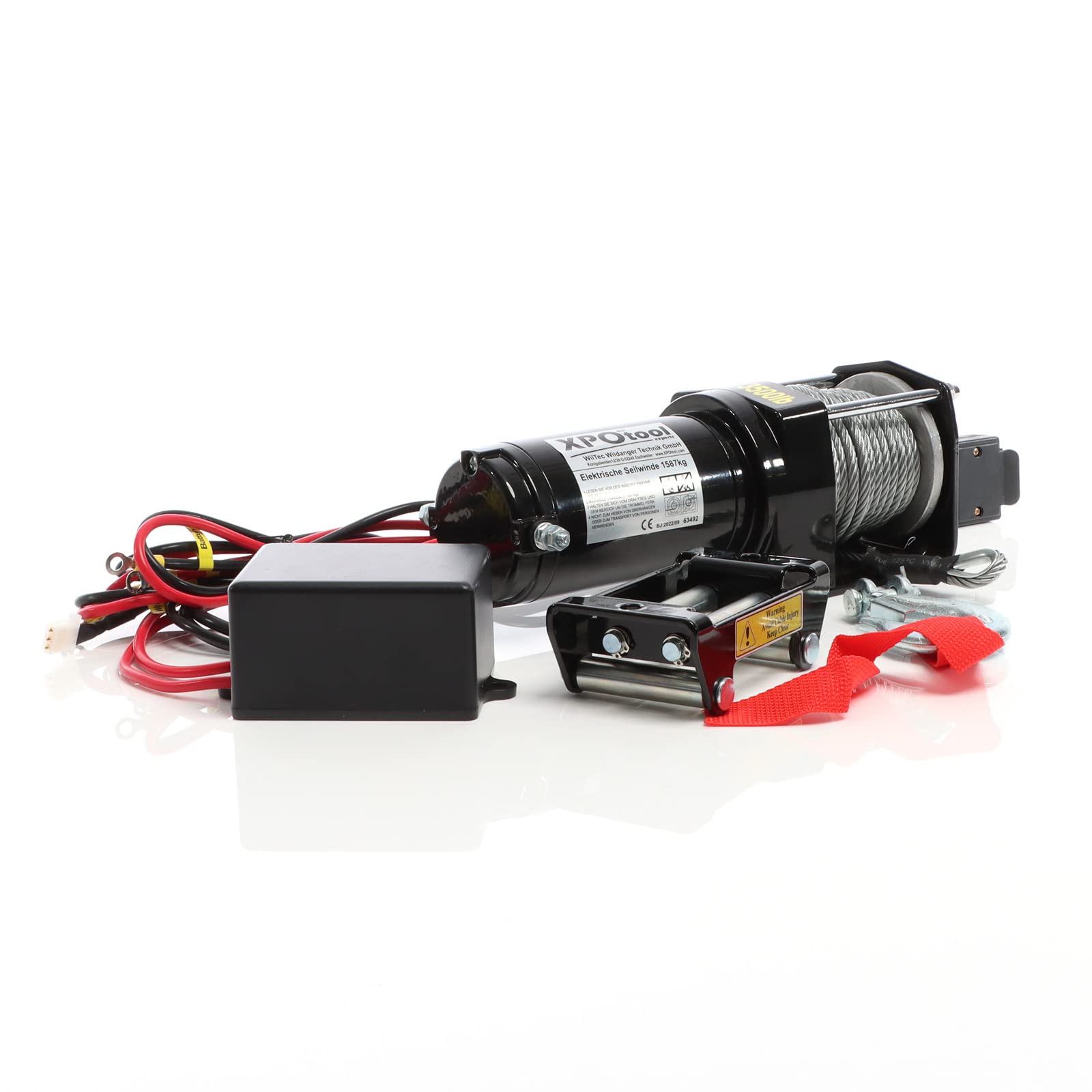 Wiltec XPOtool argano elettrico 12V 1587 kg 10,5 m