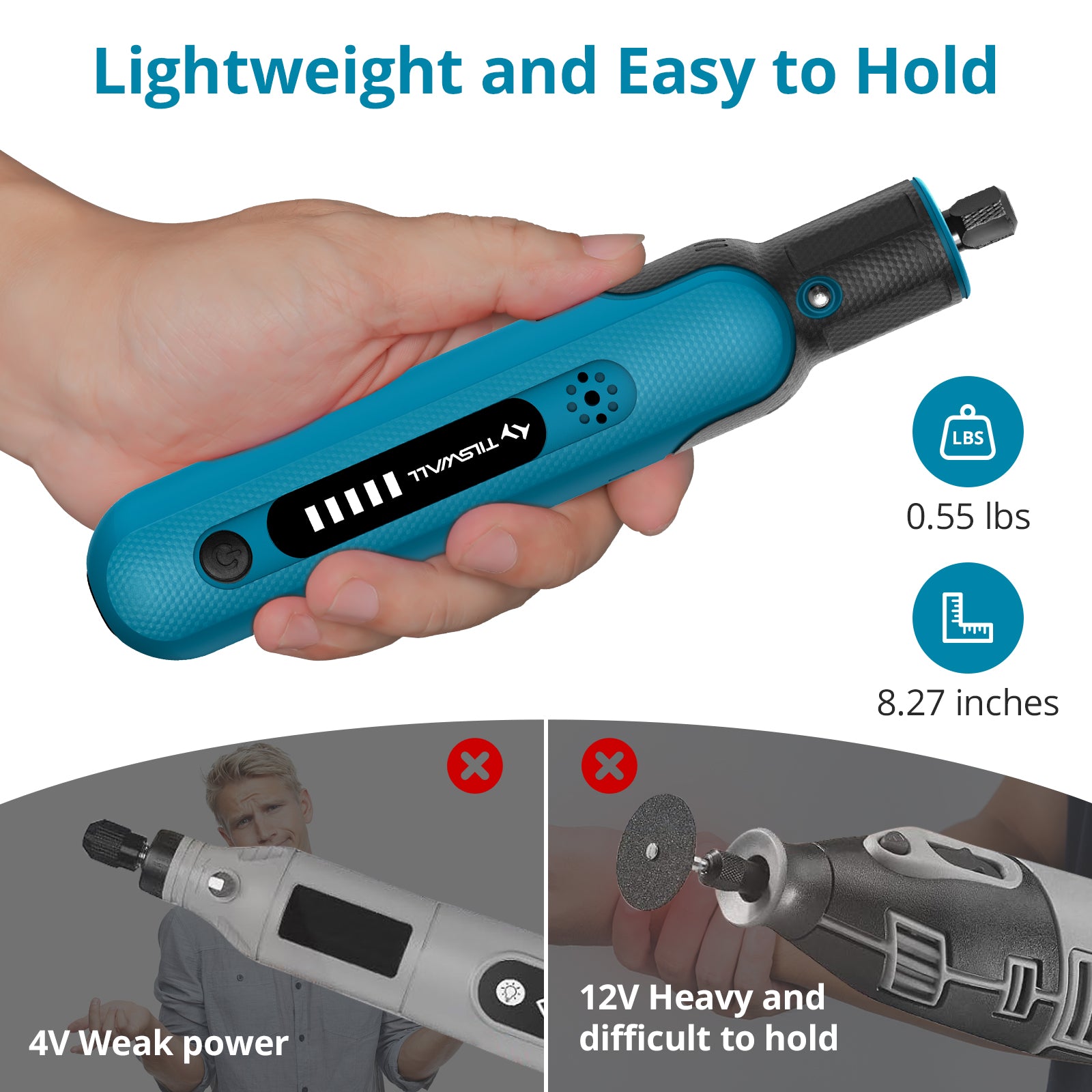 Tilswall Utensile Multifunzione 8V 25000 giri/min 105 pz