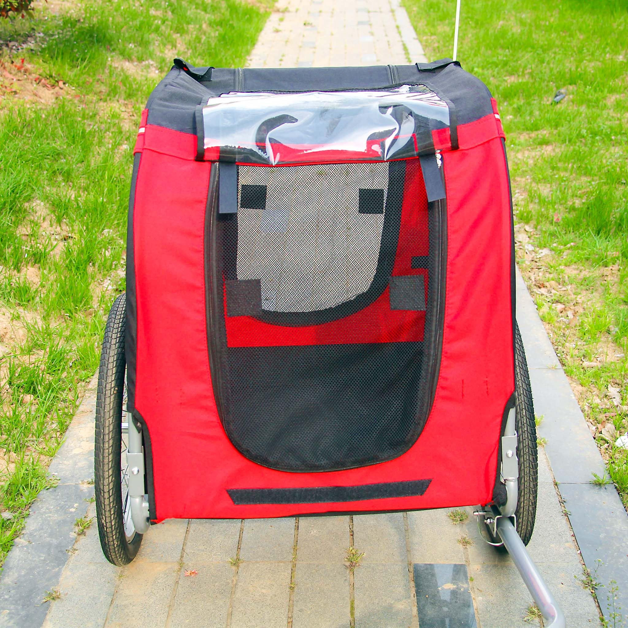 Wiltec Rimorchio Bici per Cani 40 kg con Parapioggia