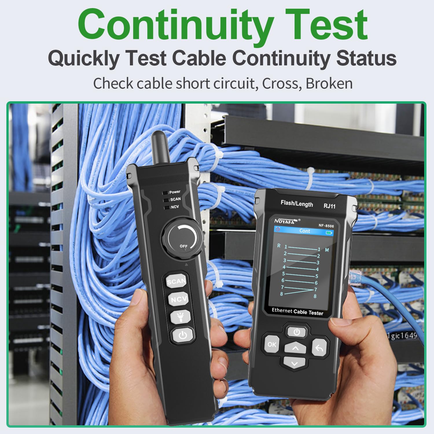 Tilswall Tester Cavi Rete LAN RJ45 Scanner IP PoE