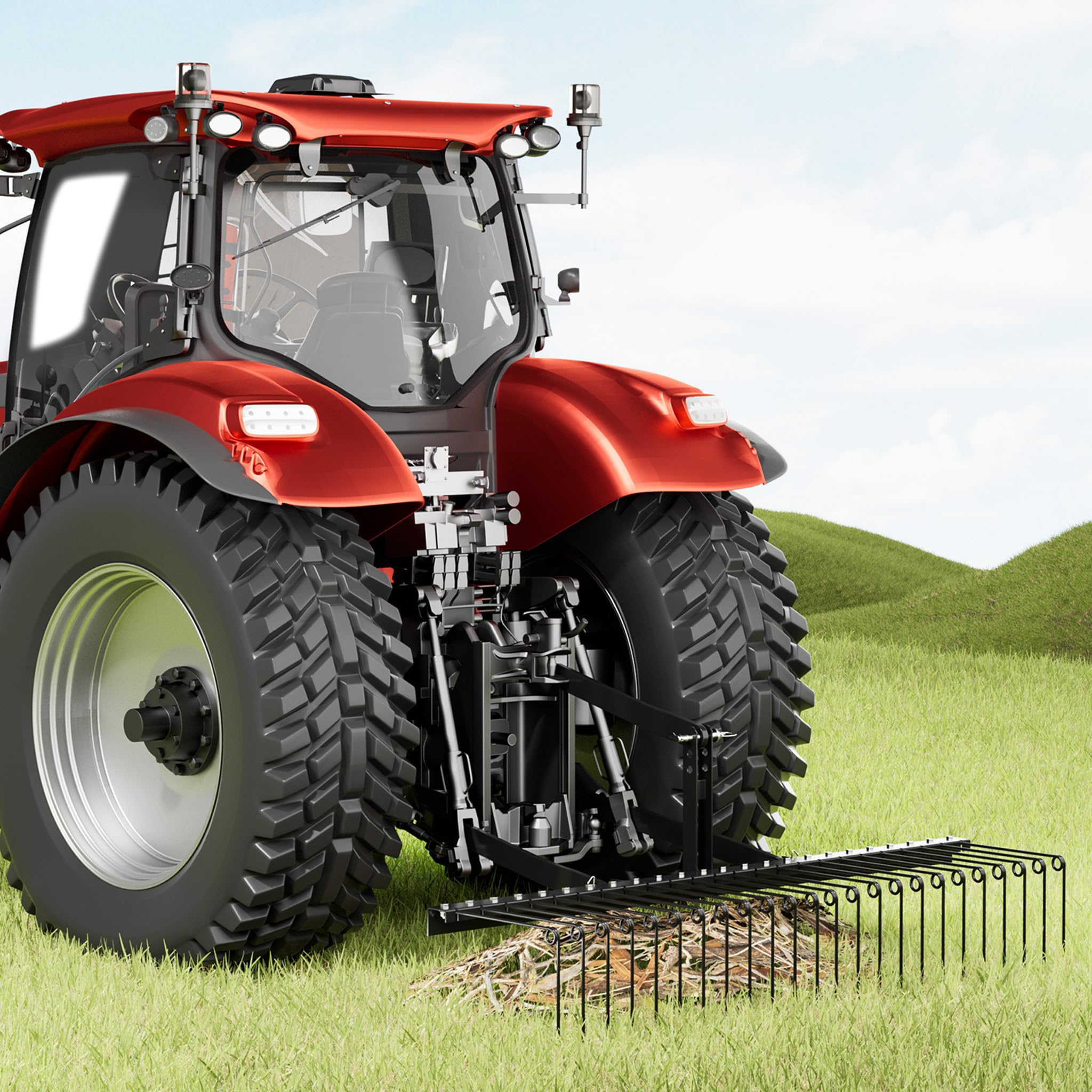 Wiltec Strigliatore Trainato 72" Arieggiatore Prato 183 cm