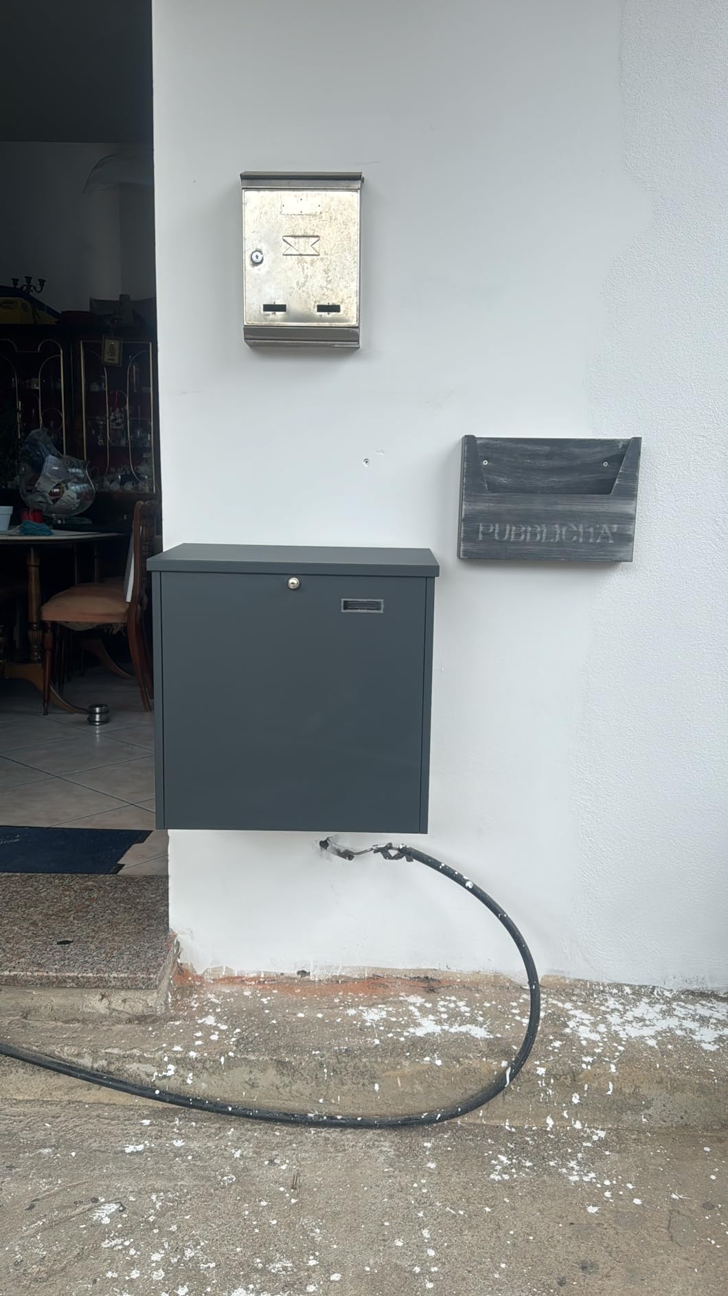 Wiltec Cassetta Postale per Pacchi Antracite 46x45x140 cm