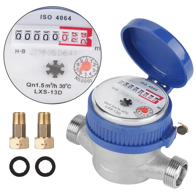 Weytoll Contatore Acqua Fredda 15 mm 1/2" Meccanico 1,5 m³/h