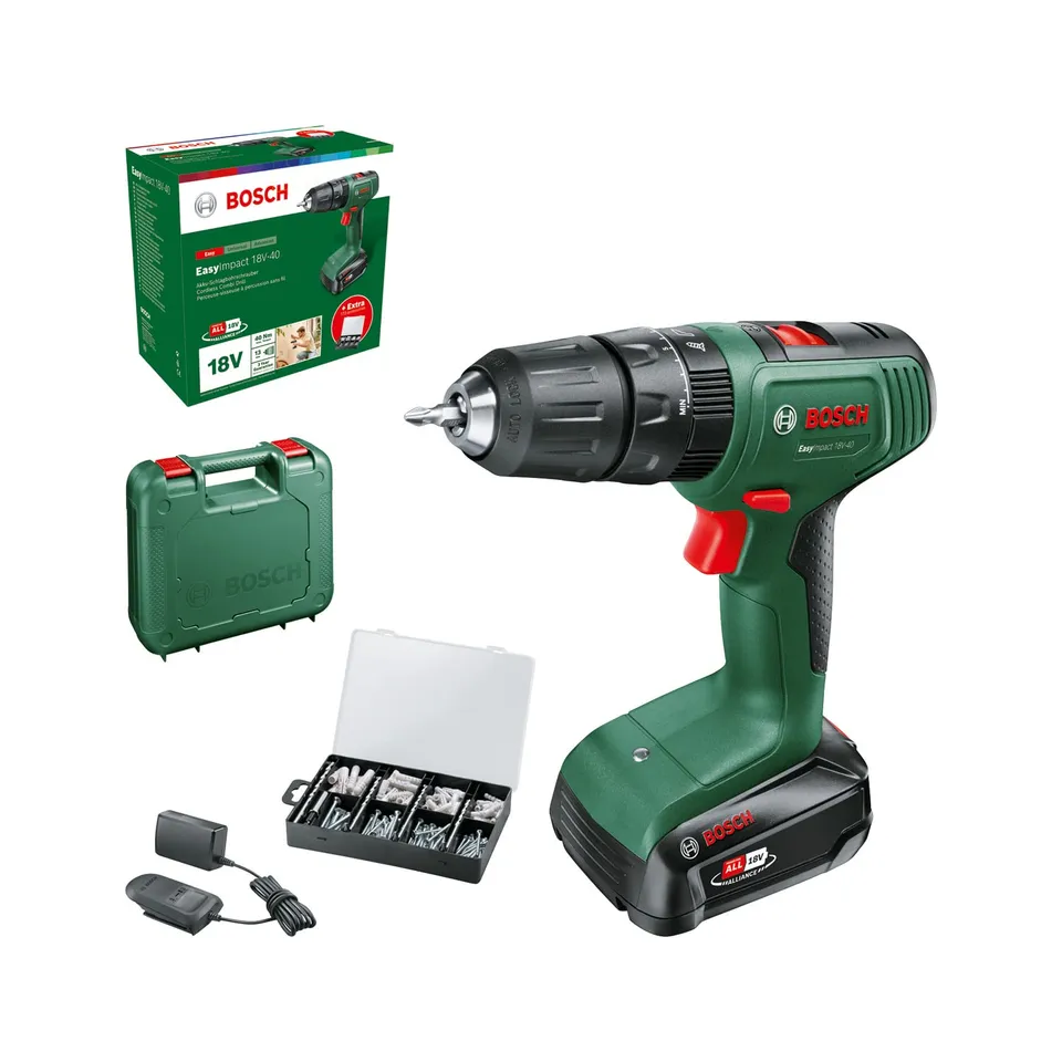 Bosch EasyImpact 18V-40 Trapano 2,0Ah Set 173 Pz