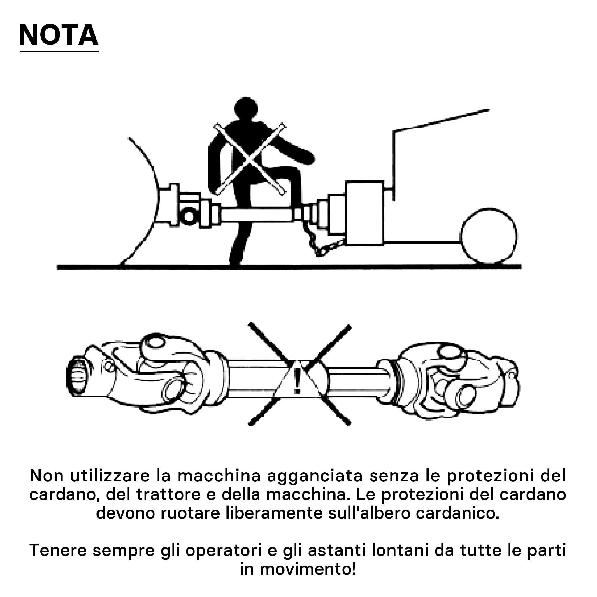 Wiltec T6 albero cardanico 1010-1310 mm 830 Nm 100 CV