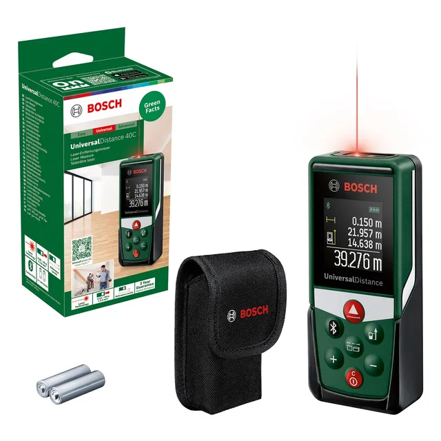Bosch UniversalDistance 40C Distanziometro Laser 40 m Bluetooth