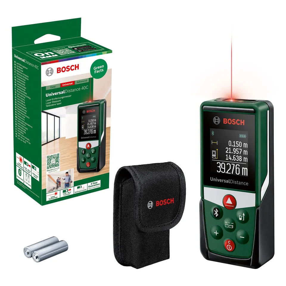 Bosch UniversalDistance 40C Distanziometro Laser 40 m Bluetooth