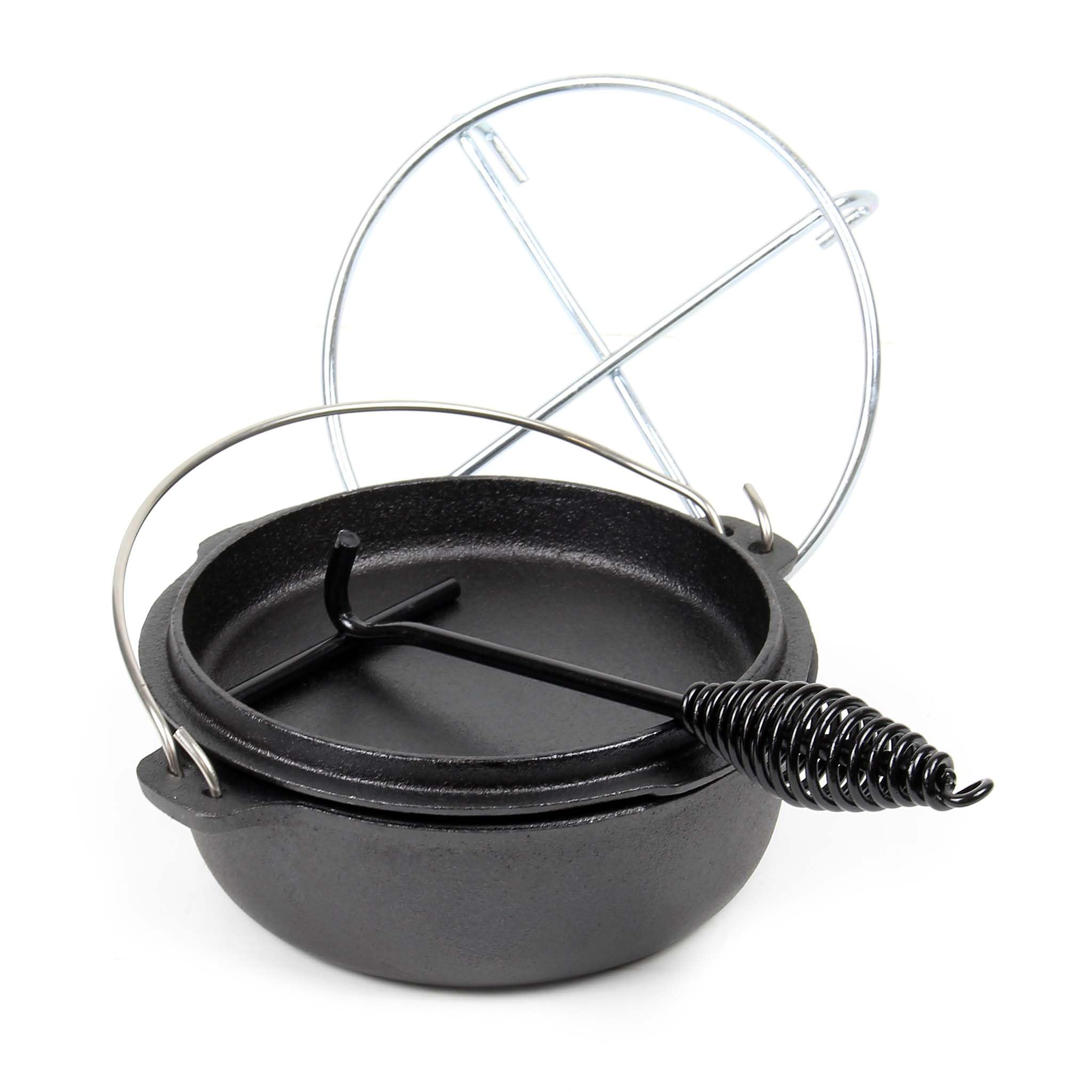 Wiltec Dutch Oven Forno Olandese 4L Ghisa Fuoco