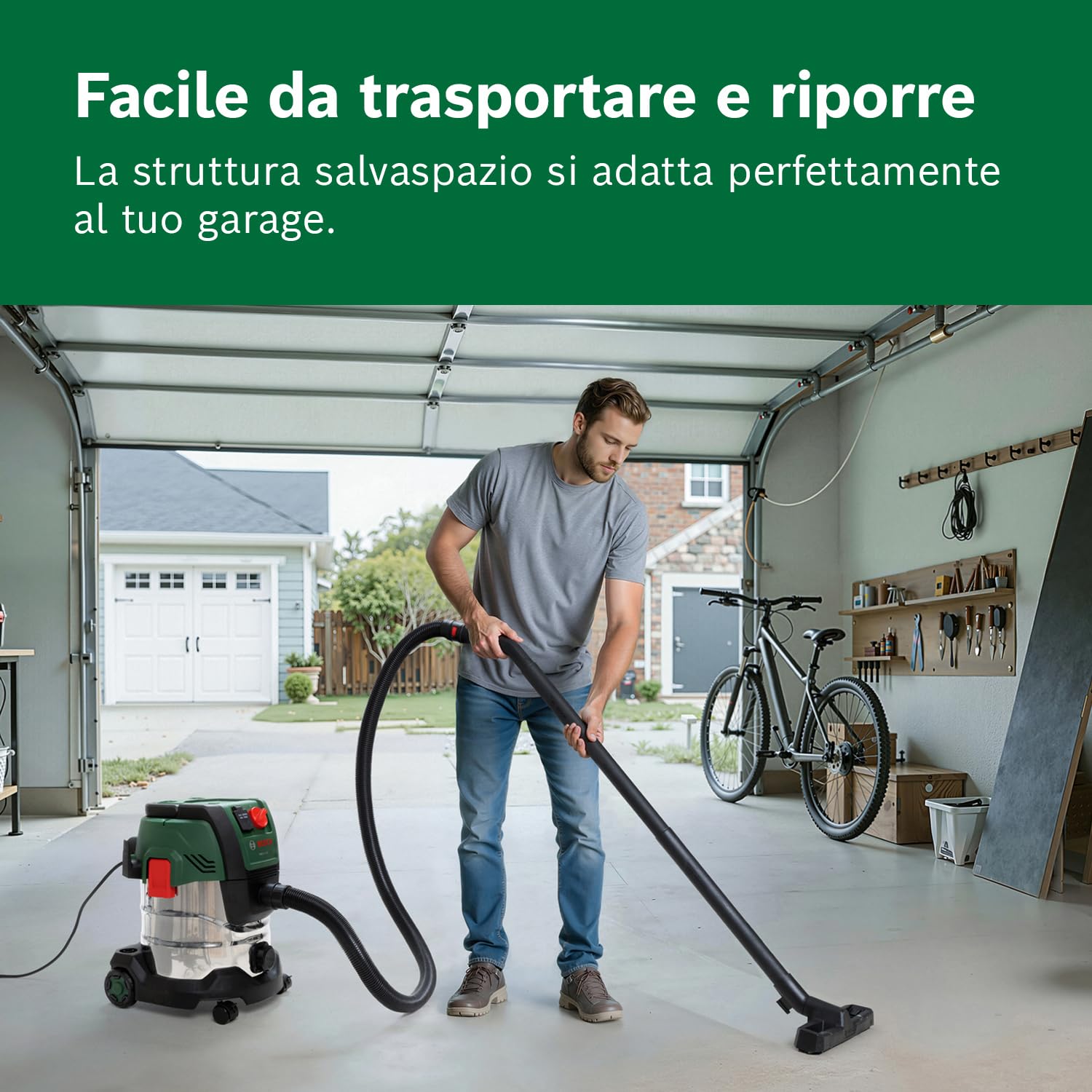 Bosch PAS20-220P aspiratore solidi-liquidi 20L 1200W 220mbar