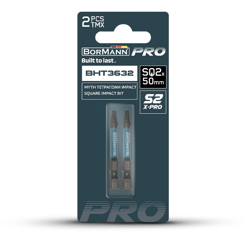 Bormann X-Pro SQ2x50mm inserto quadro S2 2 pezzi