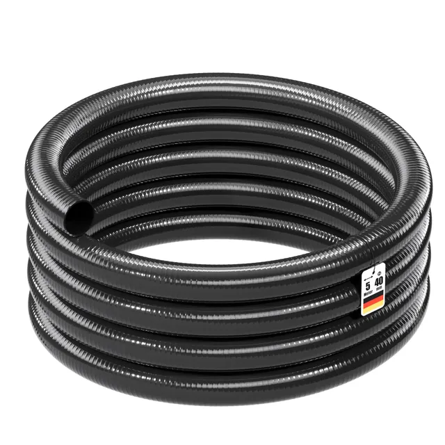 Wiltec tubo aspirazione spiralato nero 5m D40mm