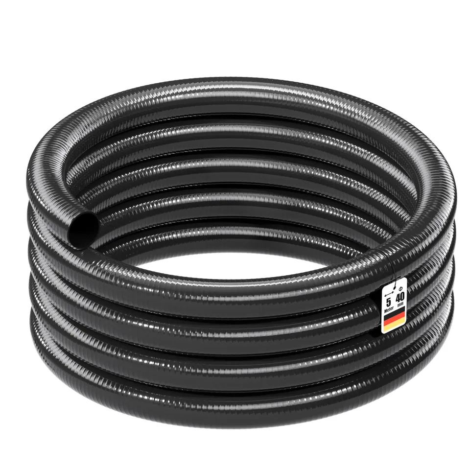 Wiltec tubo aspirazione spiralato nero 5m D40mm