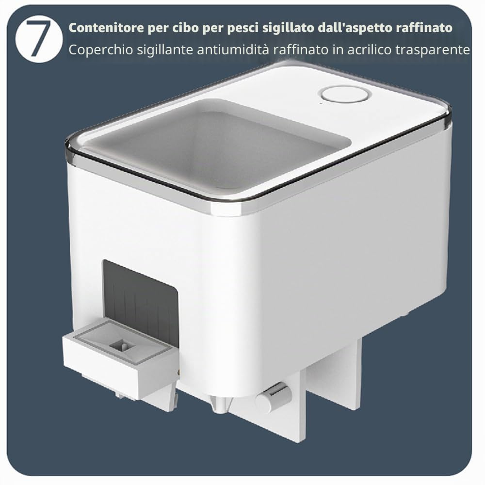 Weytoll Mangiatoia Automatica Acquario 100mL WiFi con App Programmabile