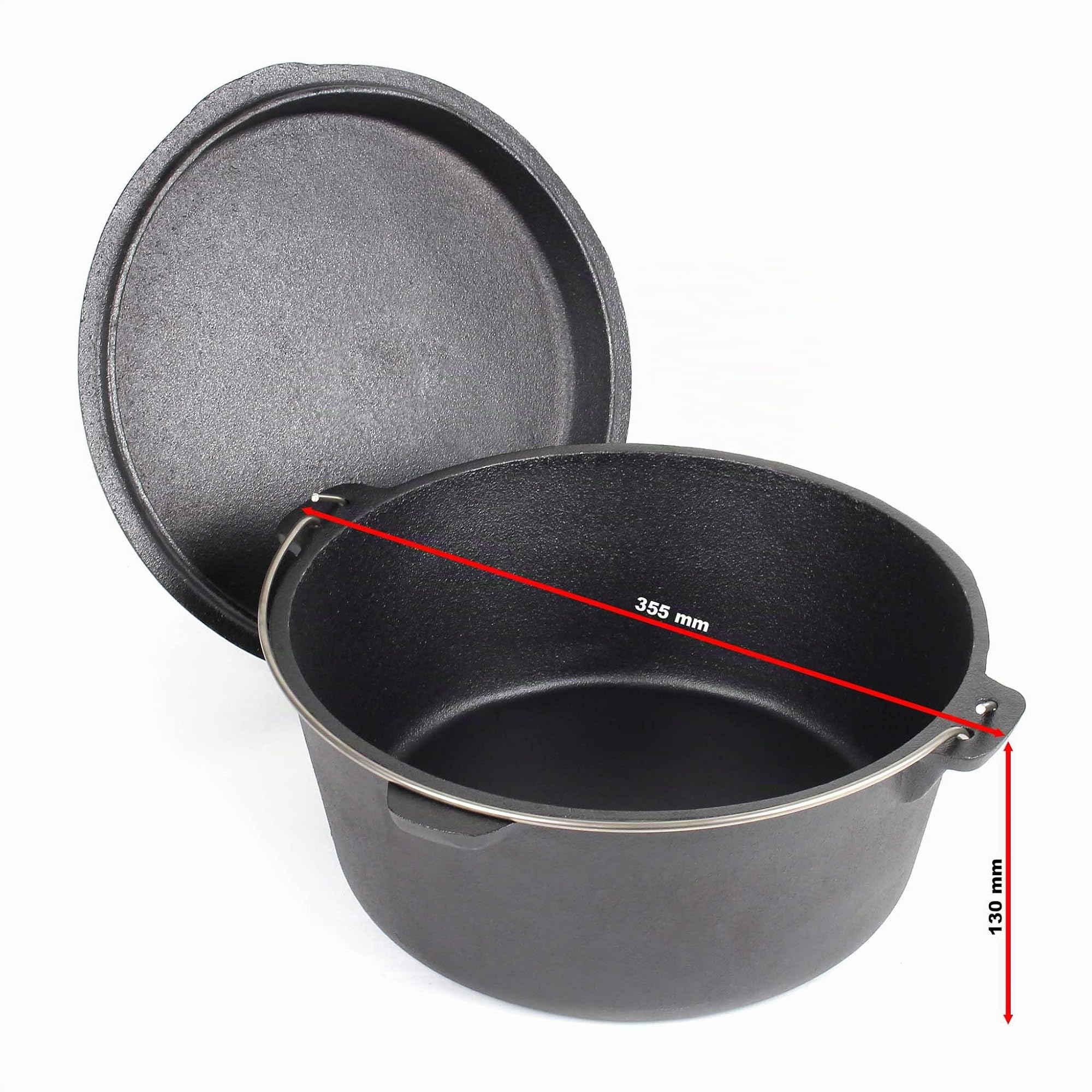 Wiltec Forno Olandese Dutch Oven Ghisa 9 L Sottopentola