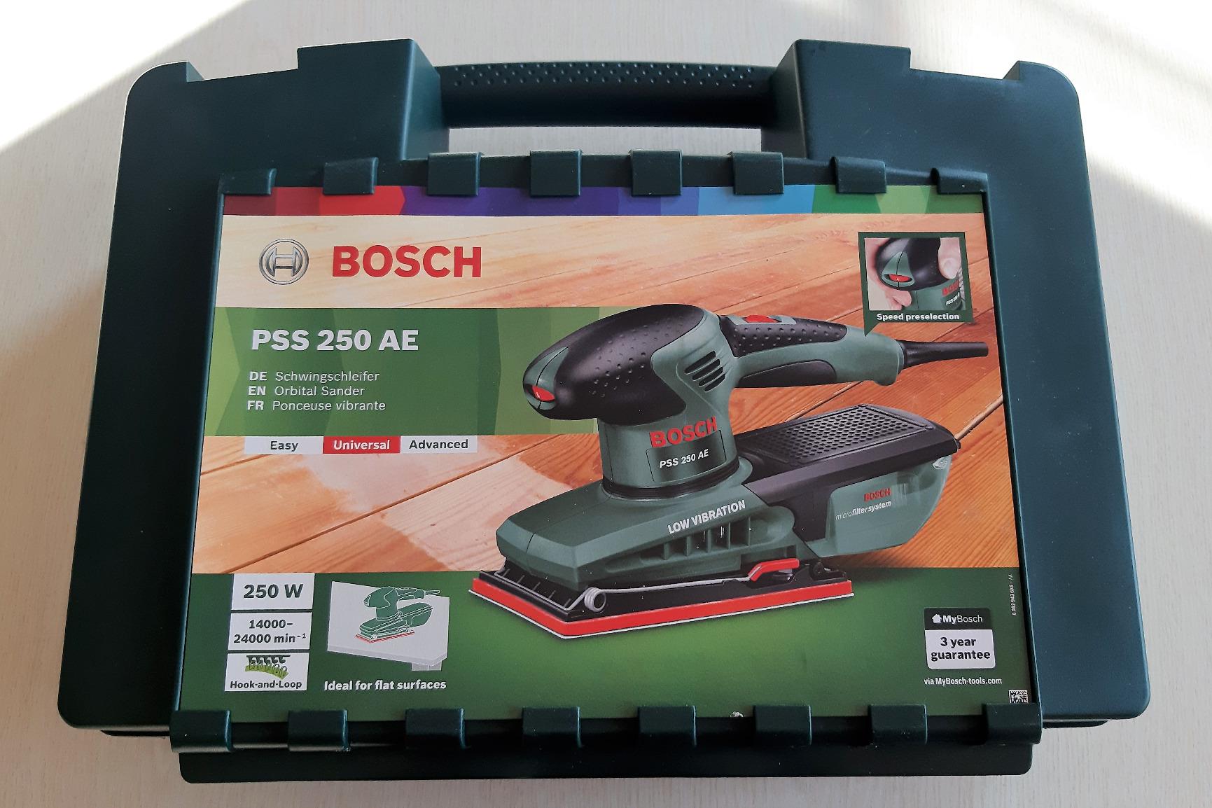 Bosch PSS 250 AE levigatrice orbitale 250W con valigetta