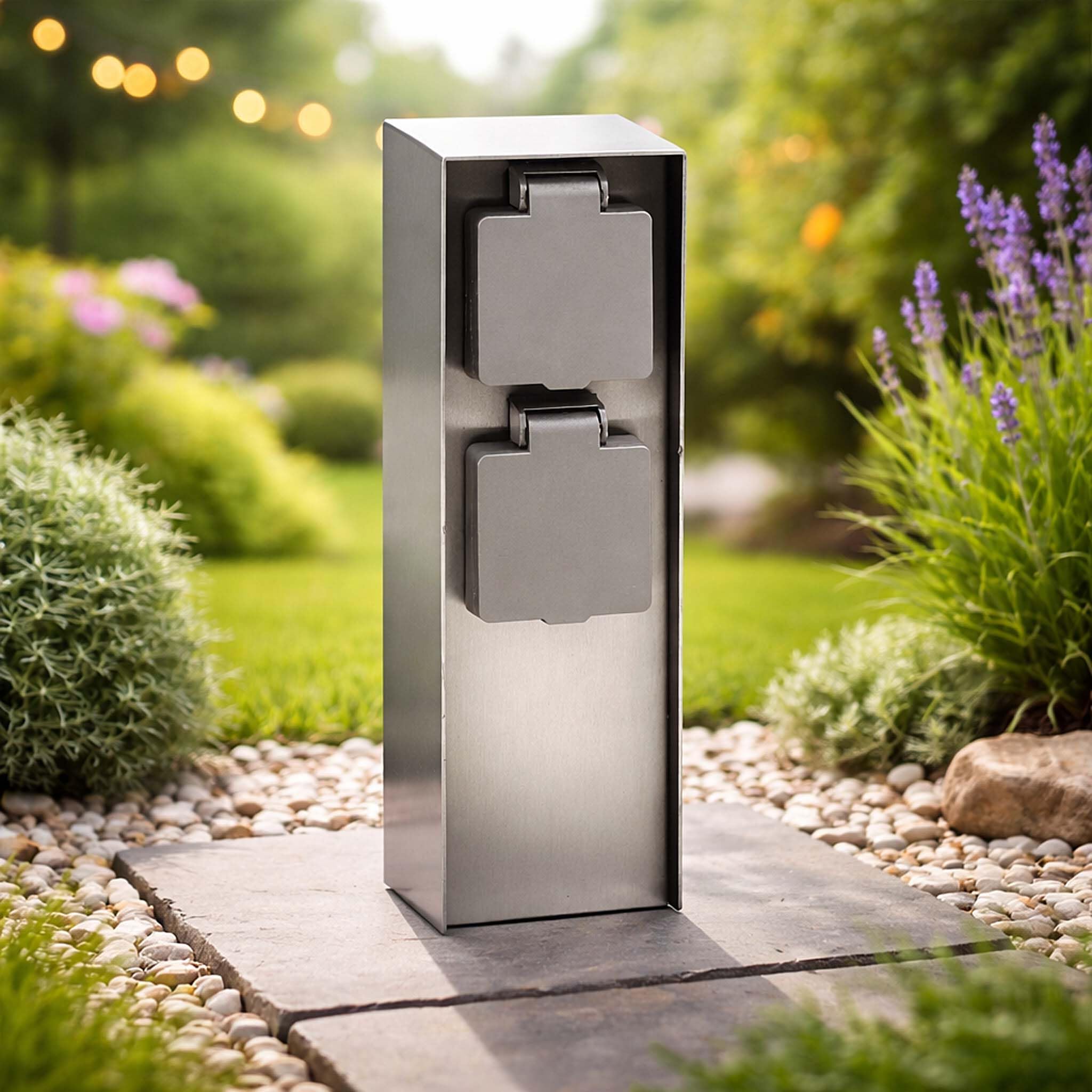 Wiltec Colonna Presa Giardino 2 Prese 230V IP44