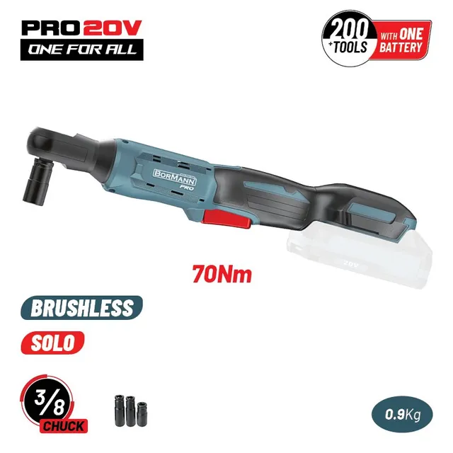 Bormann Pro BBP5423 Cricchetto 20V 70Nm 3/8" Solo Corpo