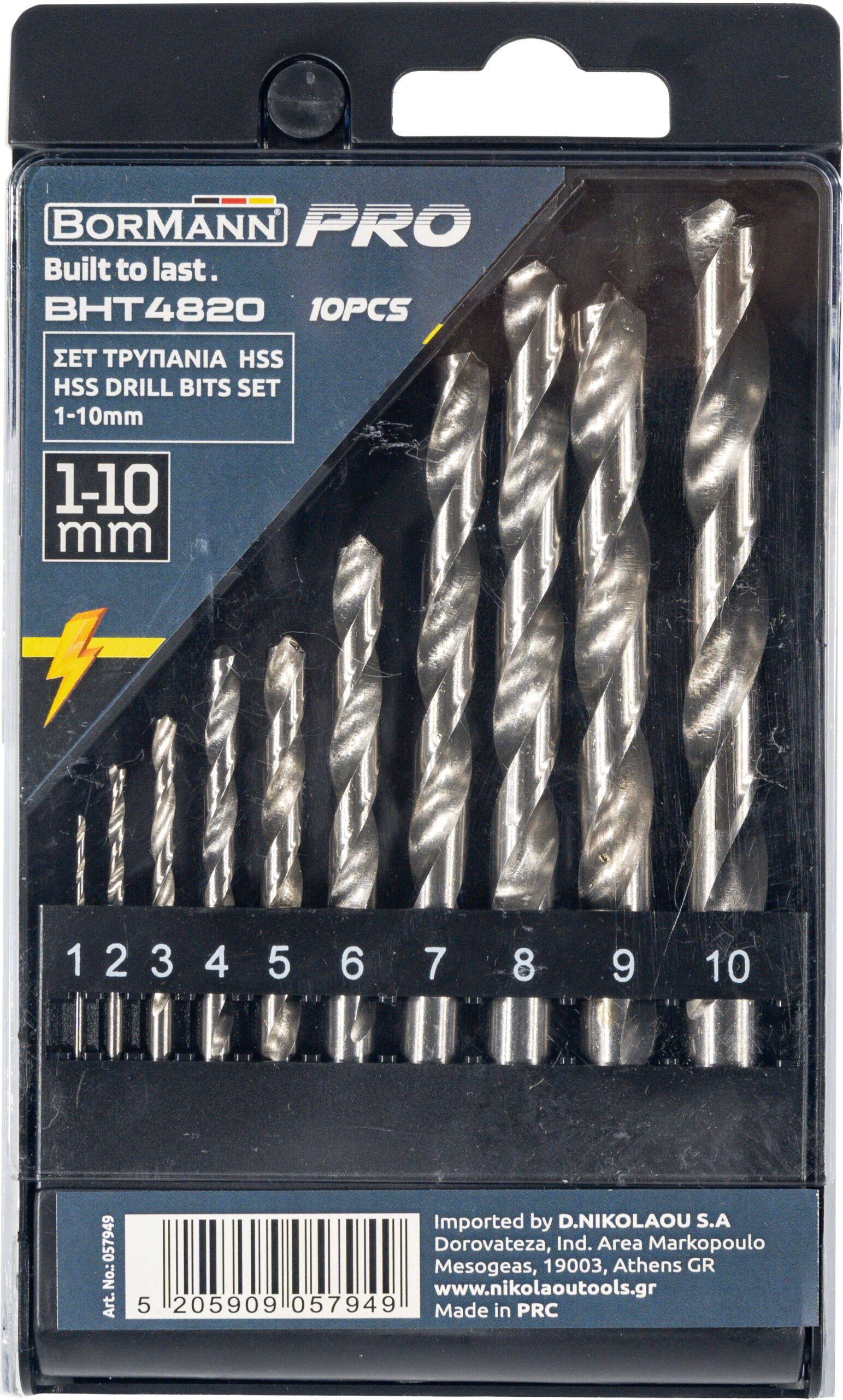 Bormann set punte HSS 1-10mm 10 pezzi per metallo