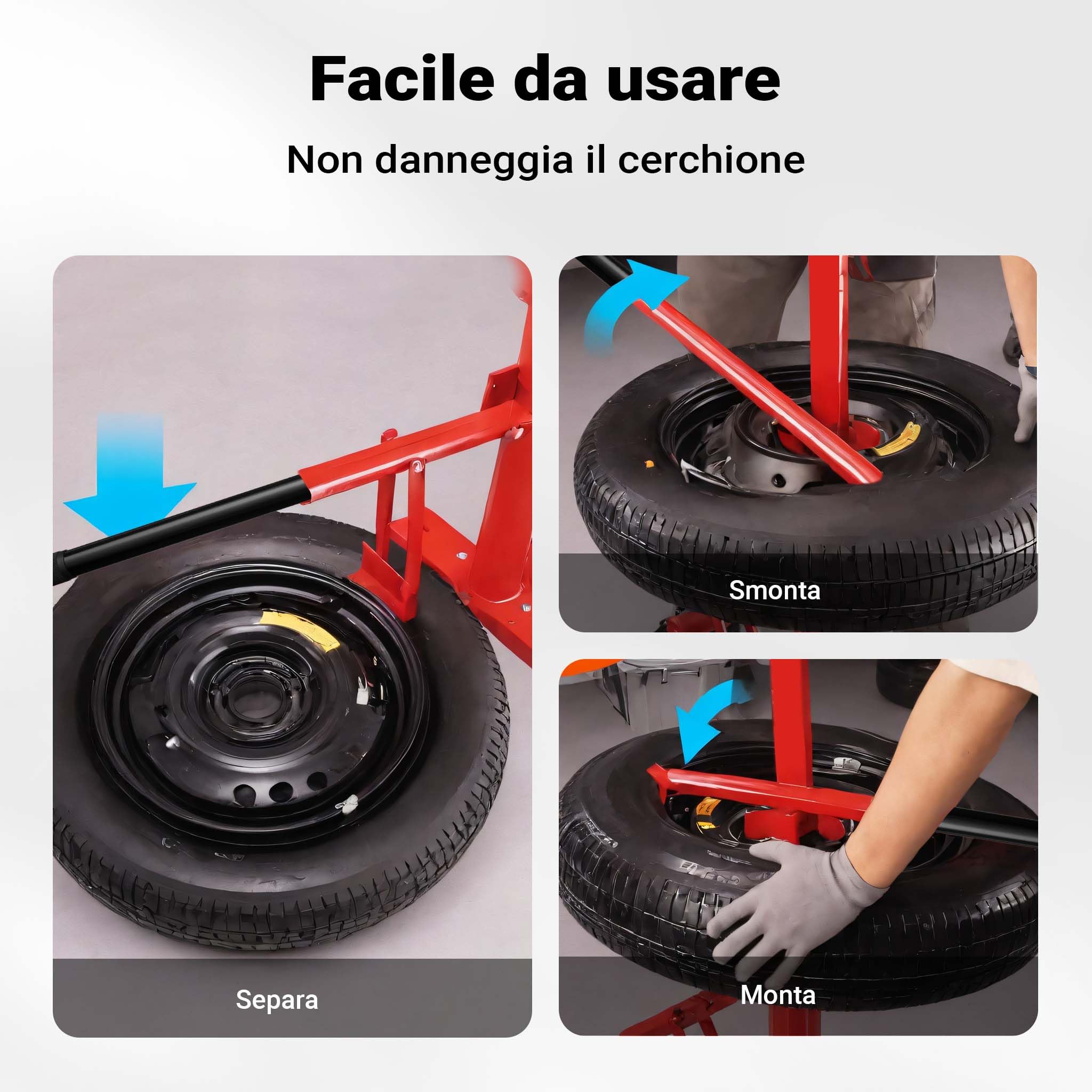 Wiltec Smontagomme Manuale Universale Auto Moto fino a 21"