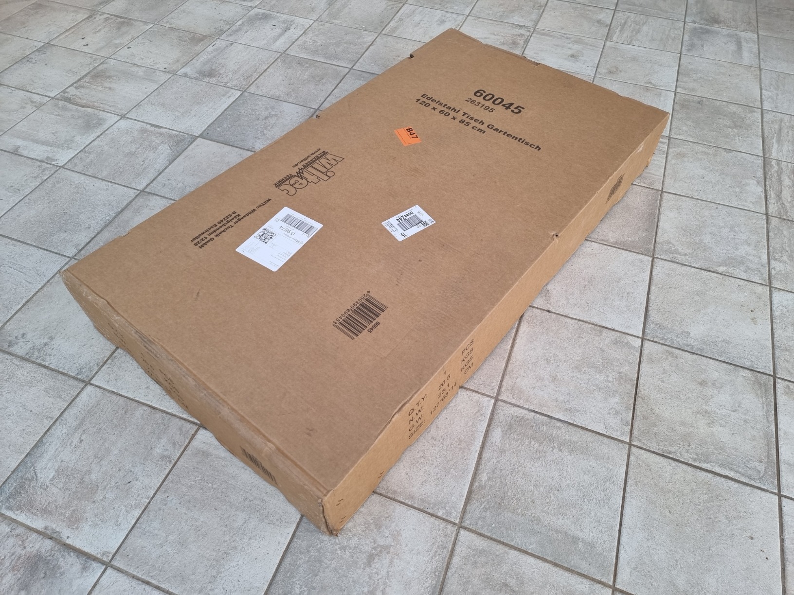 Wiltec Tavolo da Lavoro Inox 120x60x85 cm senza alzata 250 kg