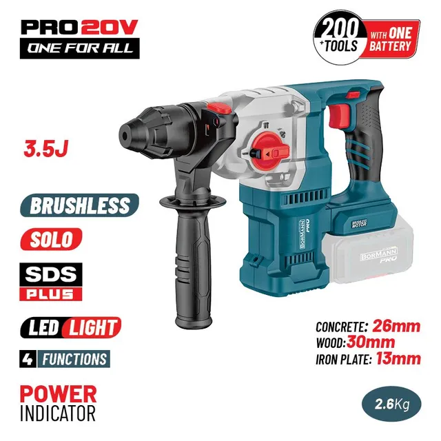Bormann Pro BBP5315 tassellatore 20V SDS-Plus 3,5J solo corpo