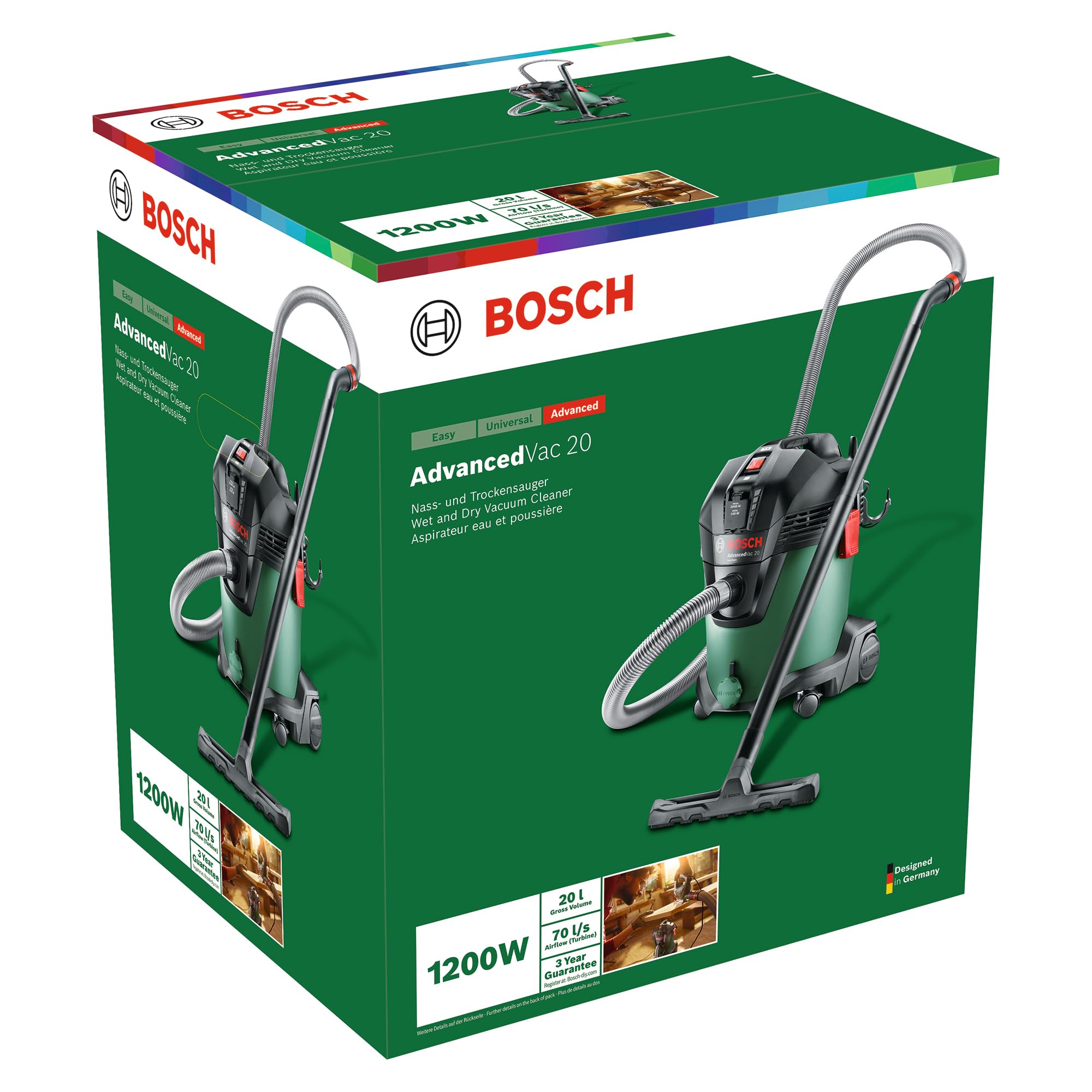 Bosch AdvancedVac 20 aspiratore 20L Set Standard 1200W