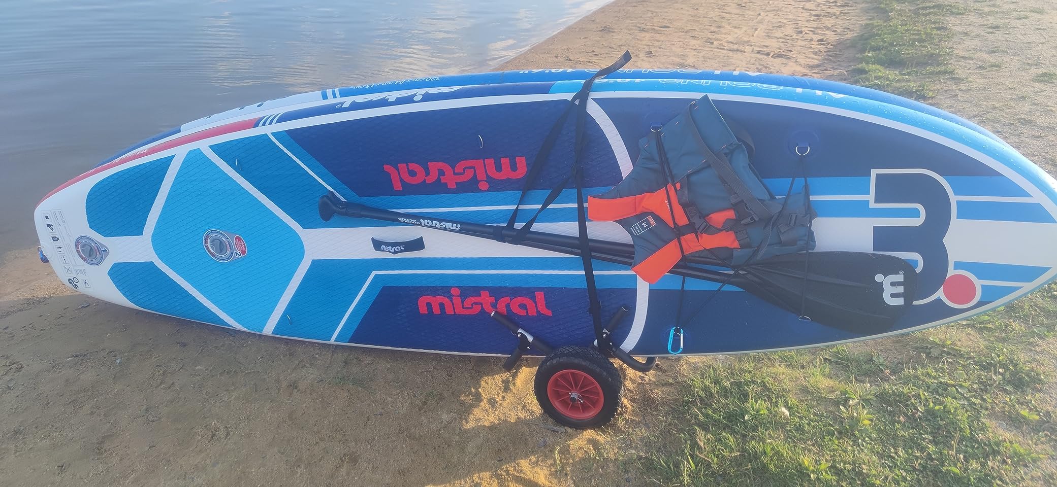 Wiltec Carrello SUP Tavola Surf Doppio 45 kg Pieghevole