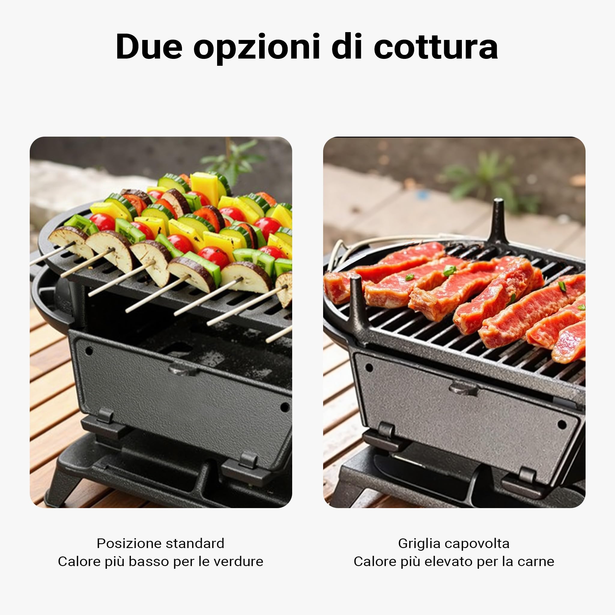 Wiltec Pentola Barbecue Ghisa 50x27x21 cm con Griglia