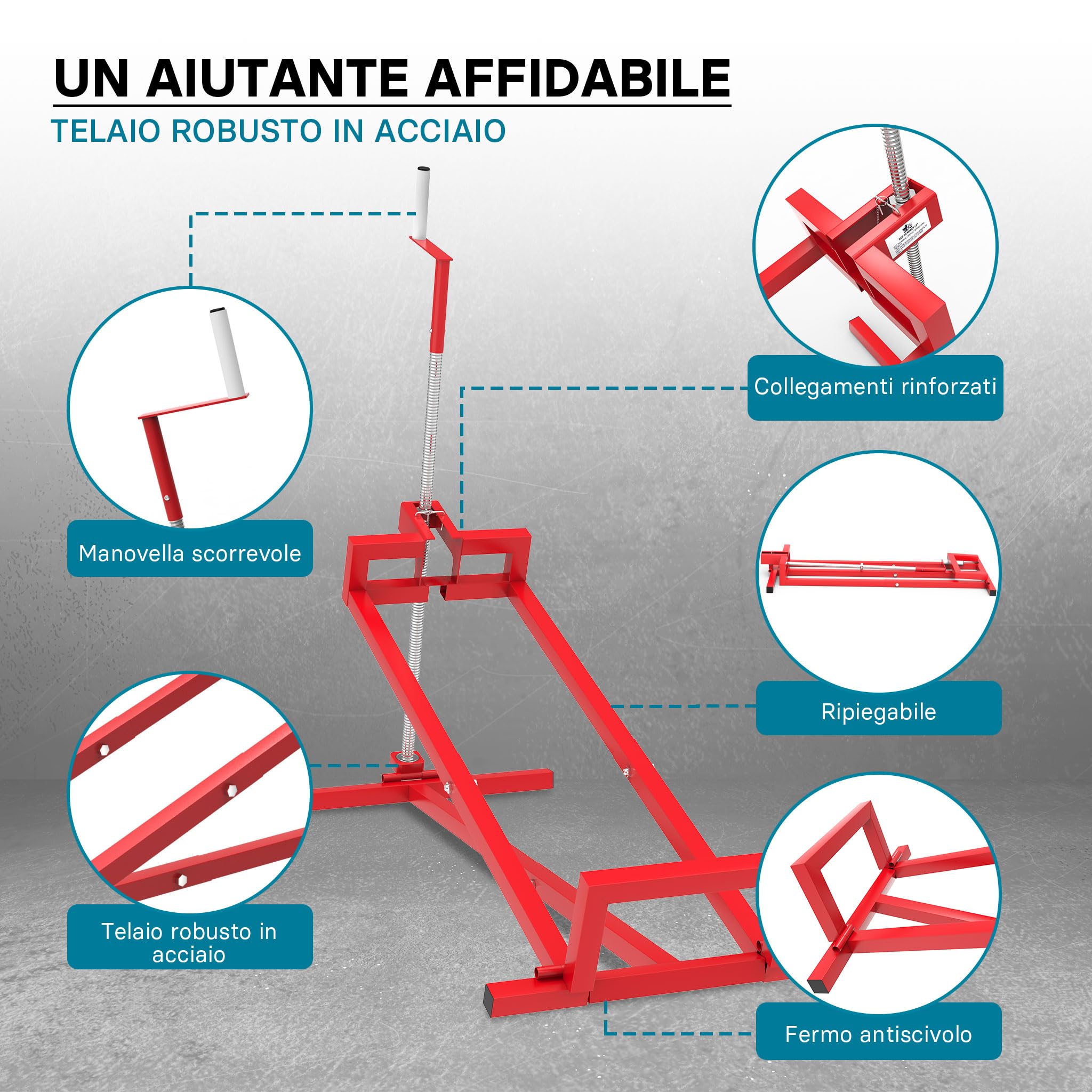 Wiltec Sollevatore trattorino rasaerba 250 kg 35°