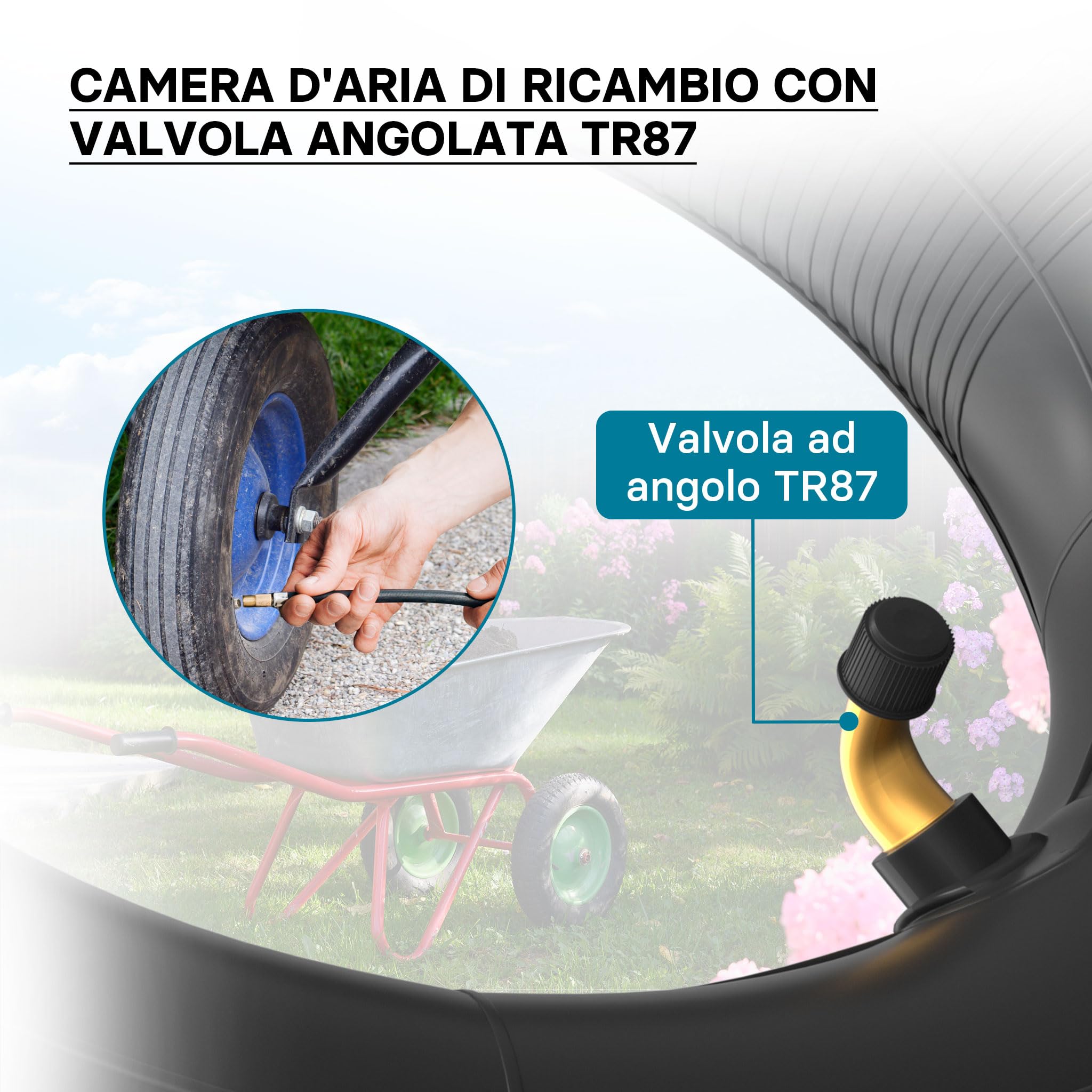 Wiltec Camera d'Aria 3.00/3.50-4 TR87 per Carriola