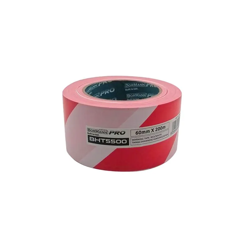 Bormann nastro segnaletico 60 mm x 200 m bianco rosso