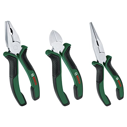 Bosch Set pinze 3 pezzi 160-180mm cromo-nichel 60HRC