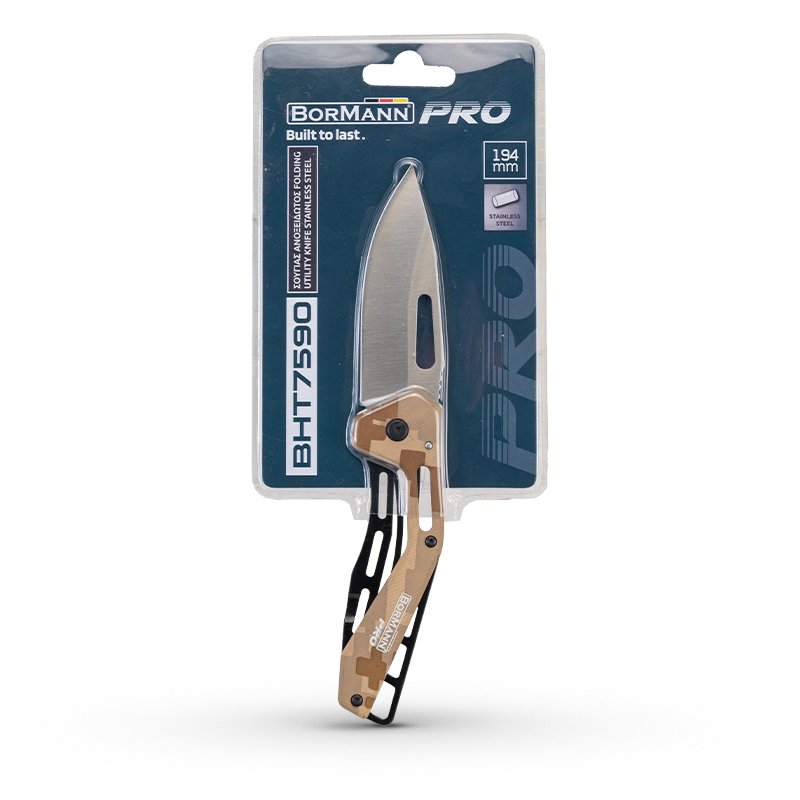 Bormann coltello pieghevole 19,4cm manico camo inox