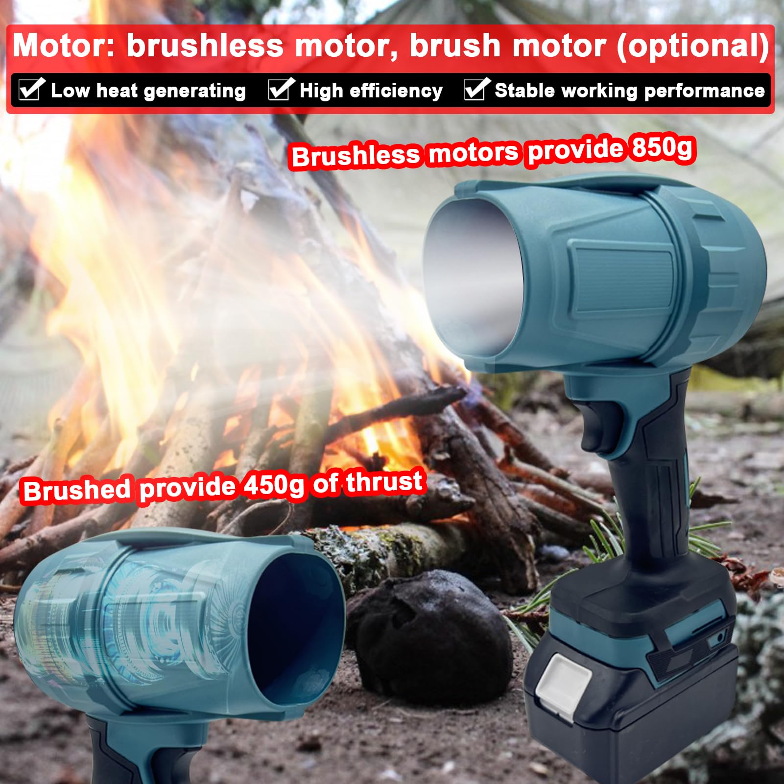 Weytoll soffiatore a batteria brushless compatibile Makita