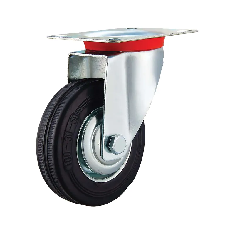 Bormann Ruota Girevole Gomma 100mm 100kg piastra