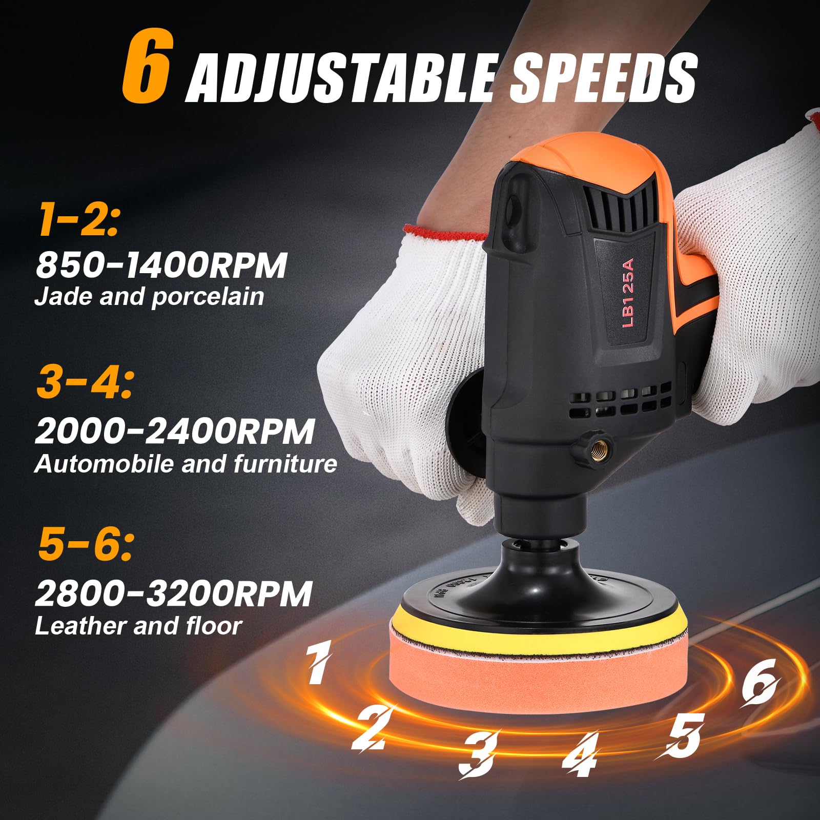 Weytoll Lucidatrice auto elettrica 980W 6 velocità