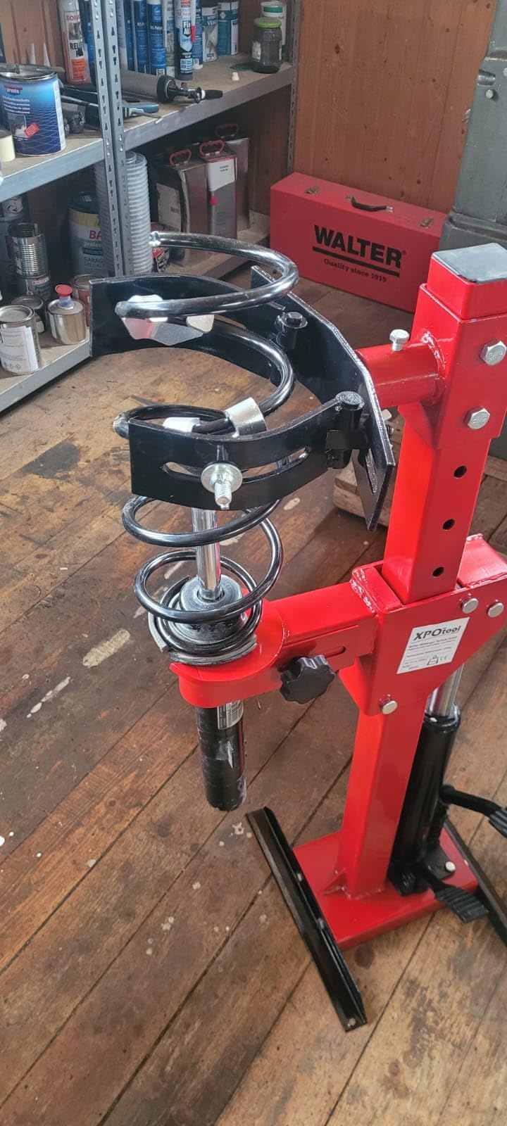 XPOtool Compressore Idraulico Molle 1000 kg con Supporto