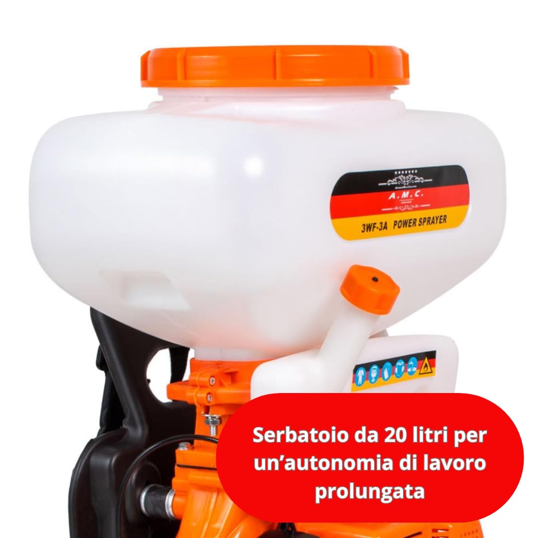 De Rosa Shop Atomizzatore Spalla 43cc 20L Soffiatore 3 Funzioni