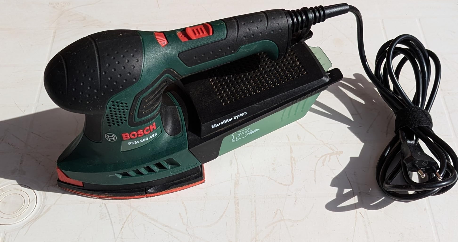Bosch PSM 200 AES levigatrice palmare 200W SystemBox M accessori