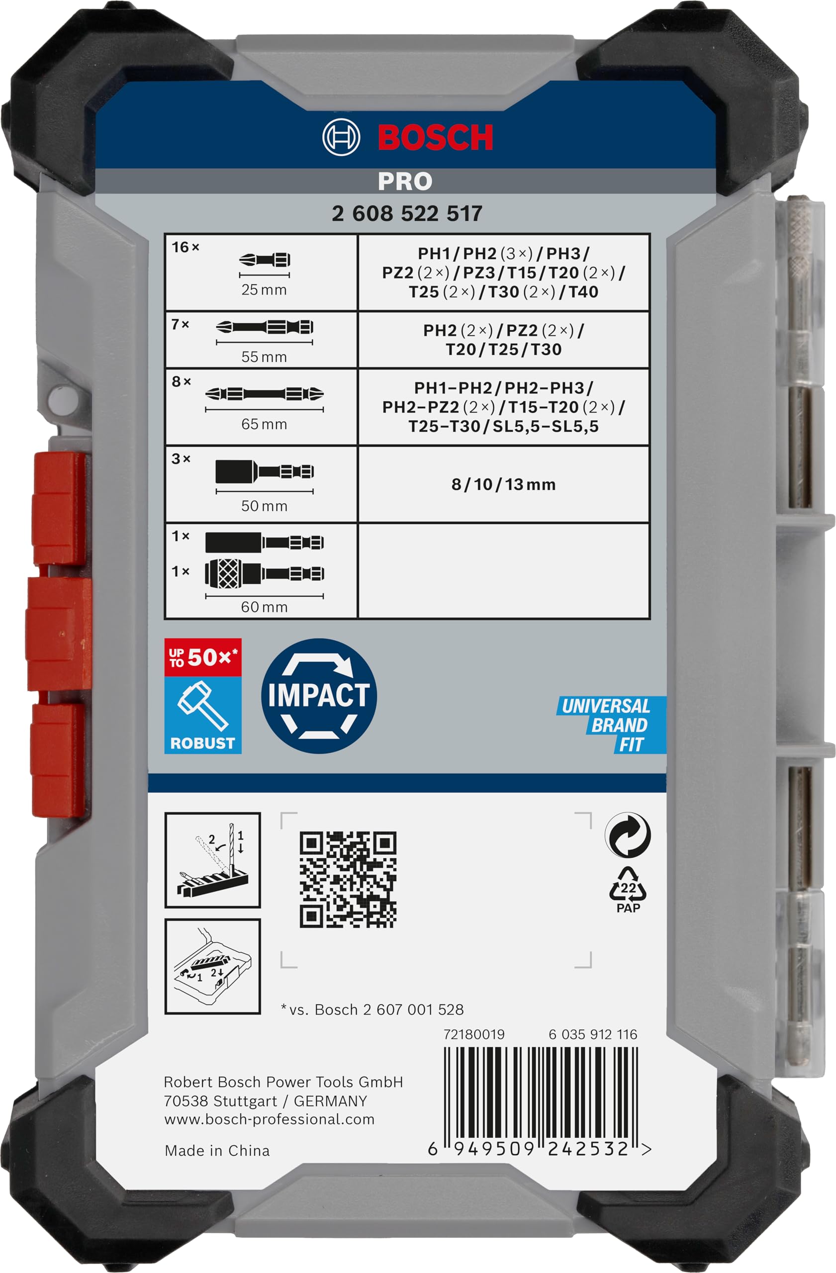 Bosch Pro Impact set bit avvitamento 36 pz extra resistenti
