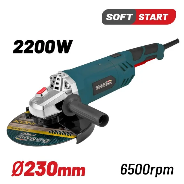 Bormann Smerigliatrice Angolare 2200W 230mm Soft Start