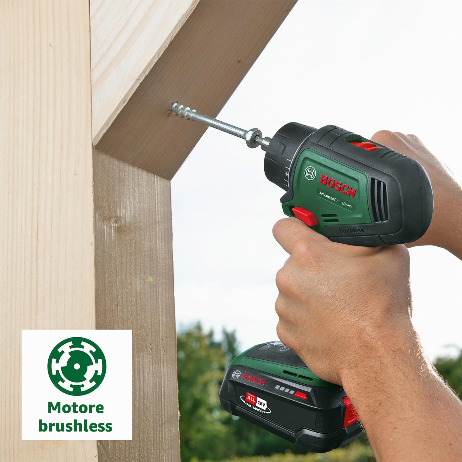 Bosch AdvancedDrill 18V-80 QuickSnap Trapano Avvitatore Senza Batteria
