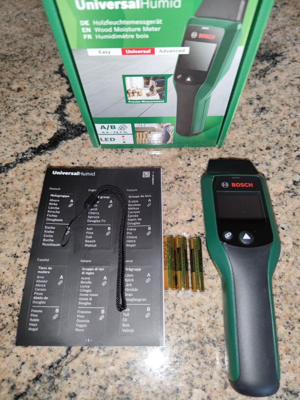 Bosch UniversalHumid misuratore umidita legno a spilli LED