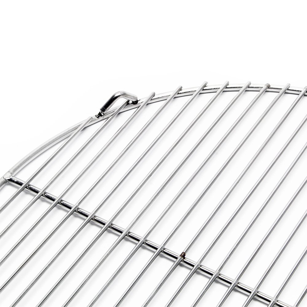 Wiltec Griglia Barbecue Rotonda Ø 44,5 cm Acciaio Inox
