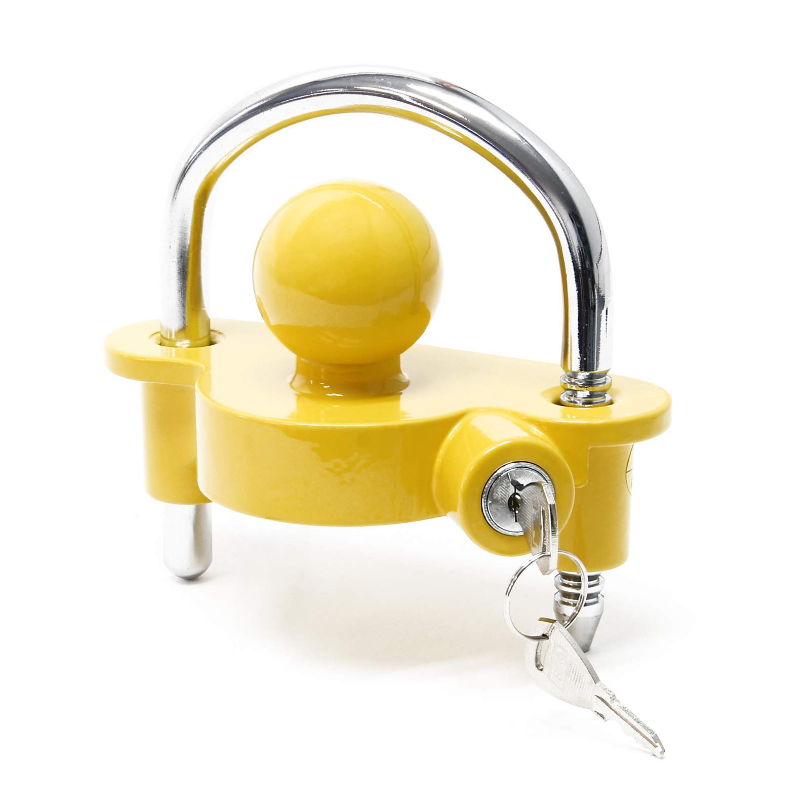 Wiltec Lucchetto rimorchio 50 mm giallo antifurto