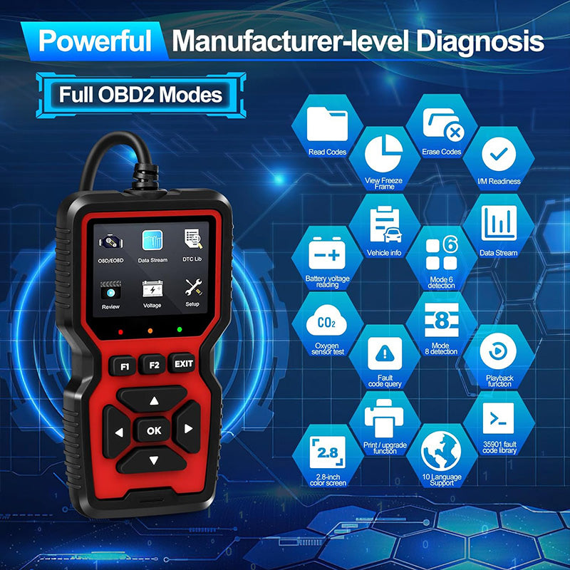 Tilswall Scanner OBD2 Diagnostico Auto con Libreria 35901 DTC