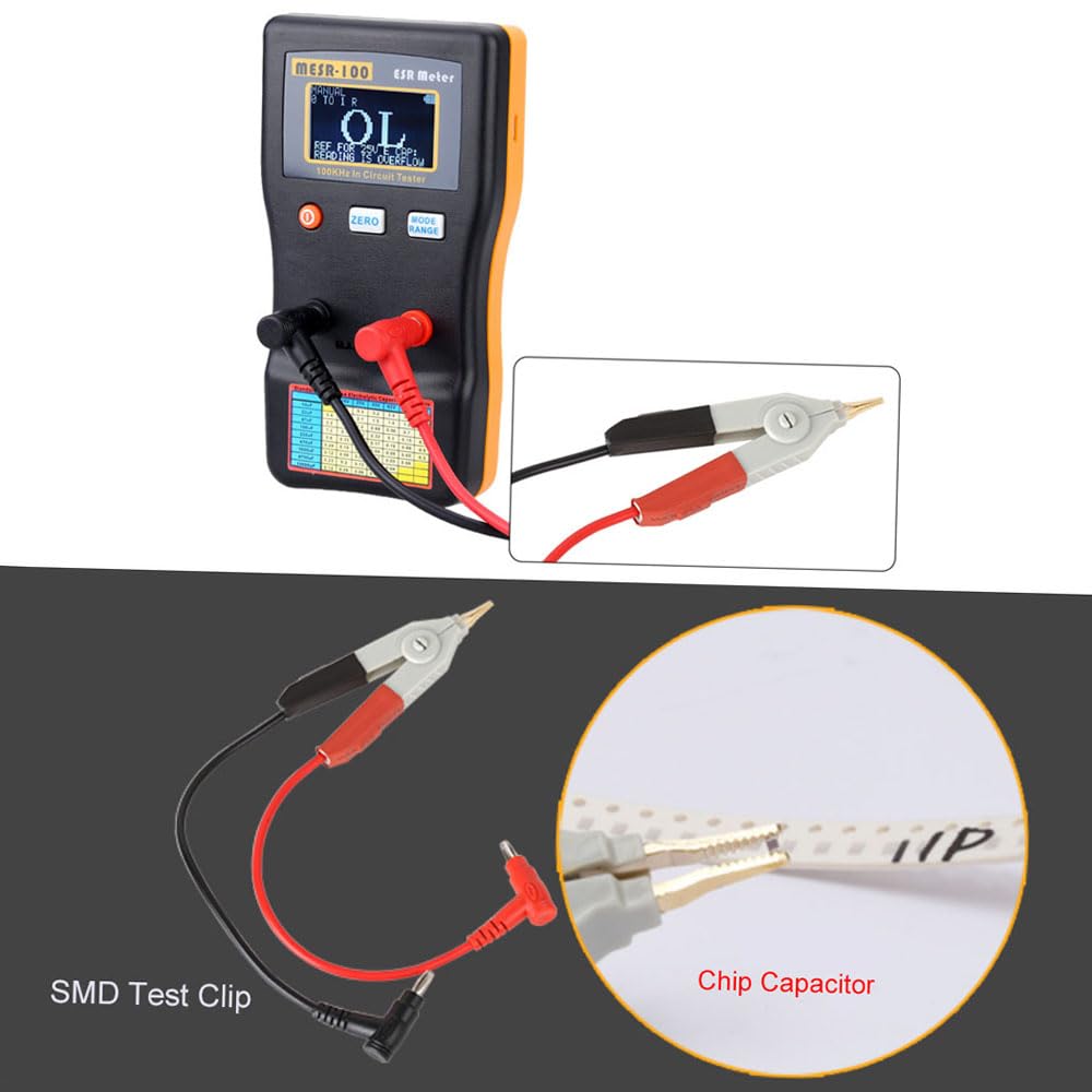 Weytoll MESR-100 V2 tester ESR condensatori 100 kHz clip SMD